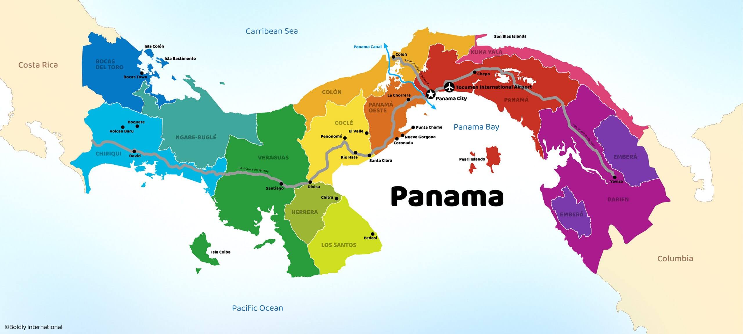 Boldly Panama Map